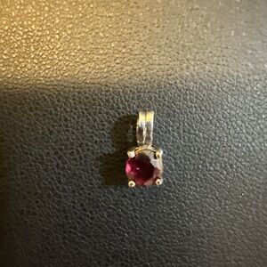Sterling silver Pendant with Deep Red Garnett